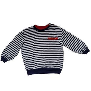 TEDDI White/Blue/Red Vintage 80s 90s Sailor Pocket‎ Embellished Sweater Size M